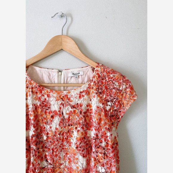 Madewell Watercolor Painted Lace Bloom Dress Size 6 - Picture 4 of 10